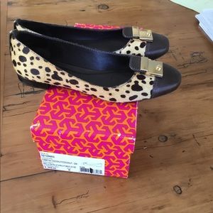 Tory Burch calf hair flats
